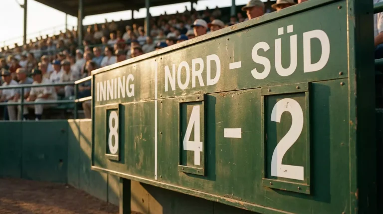 Baseball-Anzeigetafel mit Spielstand im Stadion als Symbol für Run-Line-Wetten