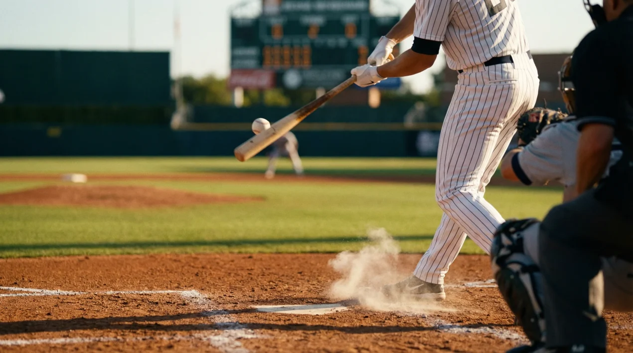 Run Line Wetten Baseball – Batter schlägt Ball im MLB-Stadion